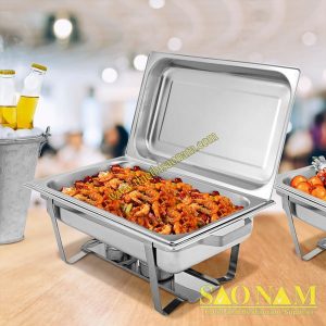 Khay hâm thức ăn buffet dùng cồn Khay hâm thức ăn buffet dùng cồn