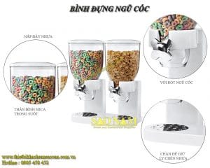 Bình Đựng Ngũ Cốc Trắng Đôi SN#520621