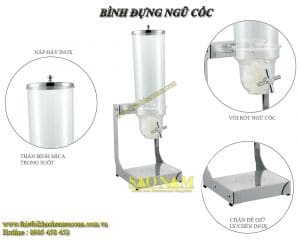 Bình Đựng Ngũ Cốc 1 Ngăn SN#520609