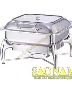 Nồi Hâm Thức Ăn Sacona Vuông Nắp Kiếng SN#650607