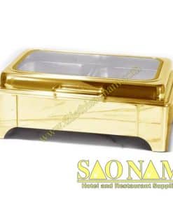 Nồi Hâm Thức Ăn Sacona Hcn Nắp Kiếng Dùng Điện ( Mạ Vàng ) SN#650630