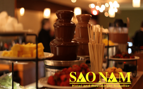 Tháp phun chocolate 3 tầng Tháp phun chocolate 3 tầng